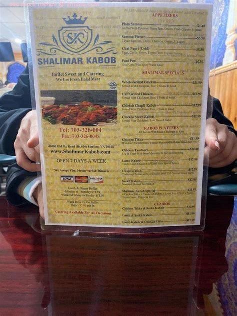 shalimar charcoal kabob menu.